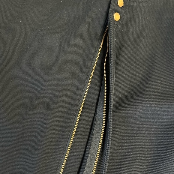 BIB OVERALLS Heavy Black Denim. Zip up. Buckle shoulder straps. Goth Vampire - Picture 6 of 14